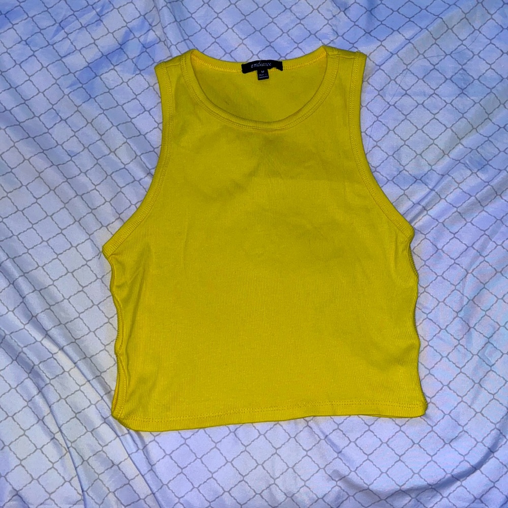 Open side yellow tank top from ambiance